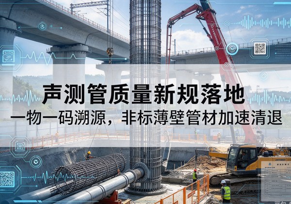 仁和声测管质量新规落地，一物一码溯源，非标薄壁管材加速清退