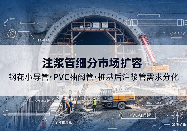 仁和注浆管细分市场扩容，隧道钢花小导管、PVC 袖阀管、桩基后注浆管需求分化